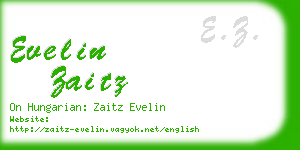evelin zaitz business card